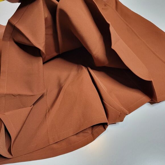 NEW 16 ATHLETA SKORT ENDLESS PLEAT FRONT SHORTS BACK RUST BROWN TENNIS XL 1X - Picture 5 of 9